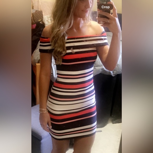 B. Darlin Striped Multicolor Bodycon Dress - Picture 1 of 1